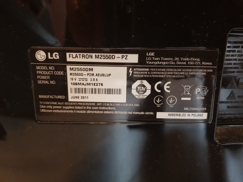 Monitor LG M2550D-PZ 25 cali