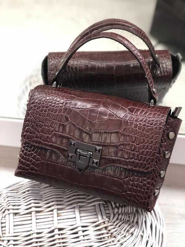 Женские кожаные сумки клатчи на цепочке италия genuine leather