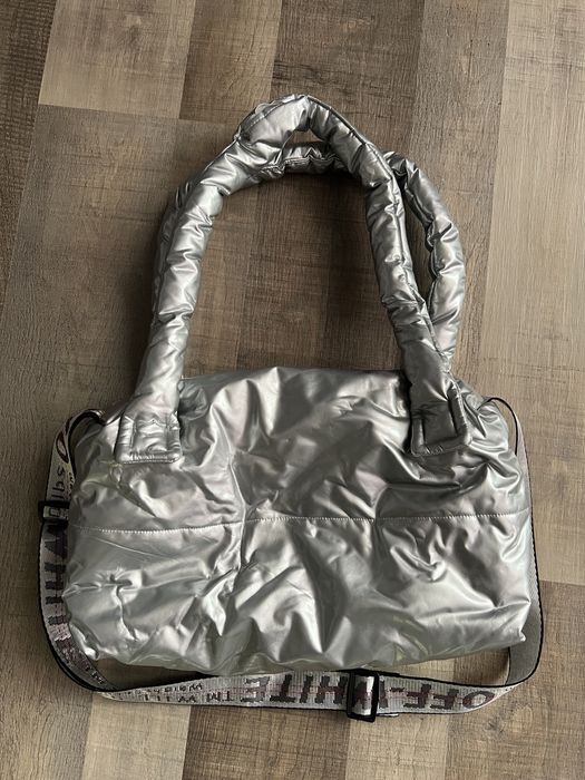 Сумочка дута срібна 44/33 , молодіжна стильна , ексклюзив