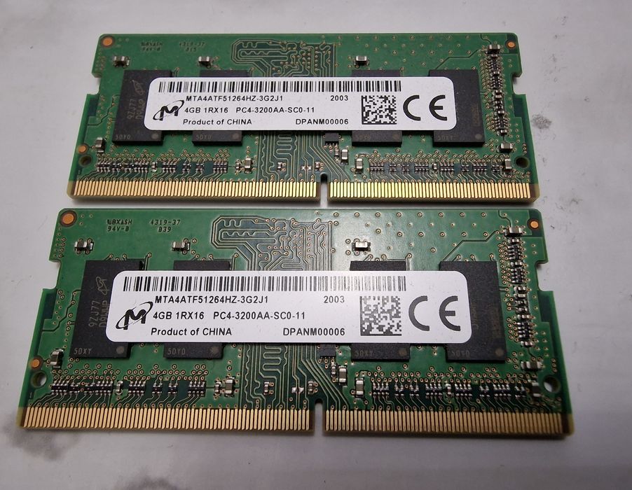 Оперативная память so-dimm DDR4 4gb 3200mhz и 2400mhz