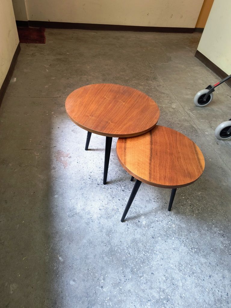 stolik kawowy retro vintage PRL ława patyczak fornir jamnik design