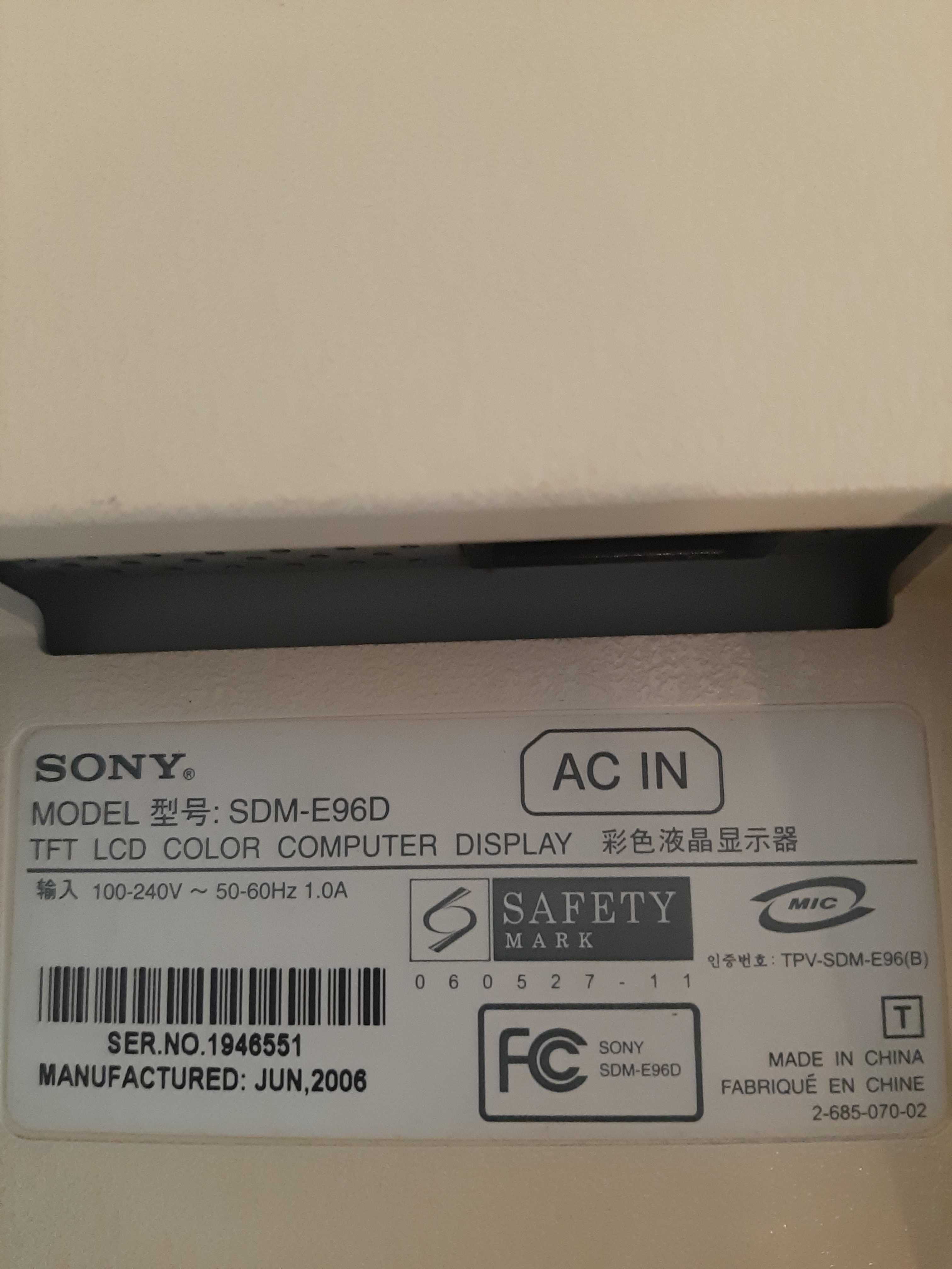 sony sdm-e96d монитор 19