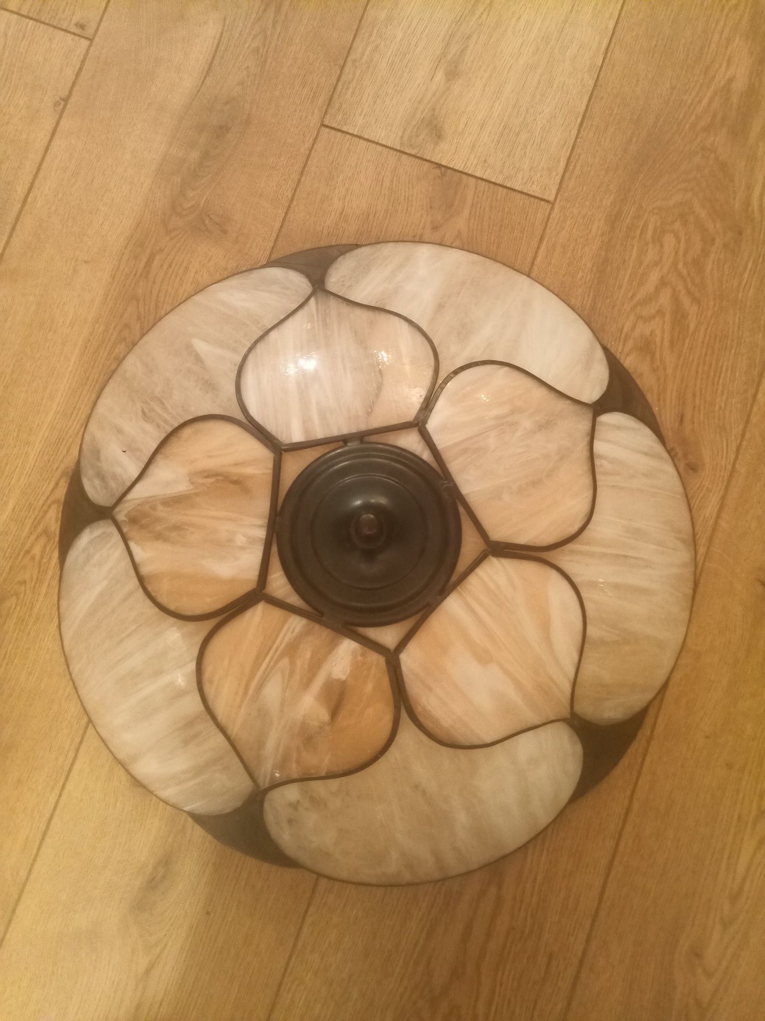 Plafon"Tiffany",witrażowy,lampa sufitowa, beż