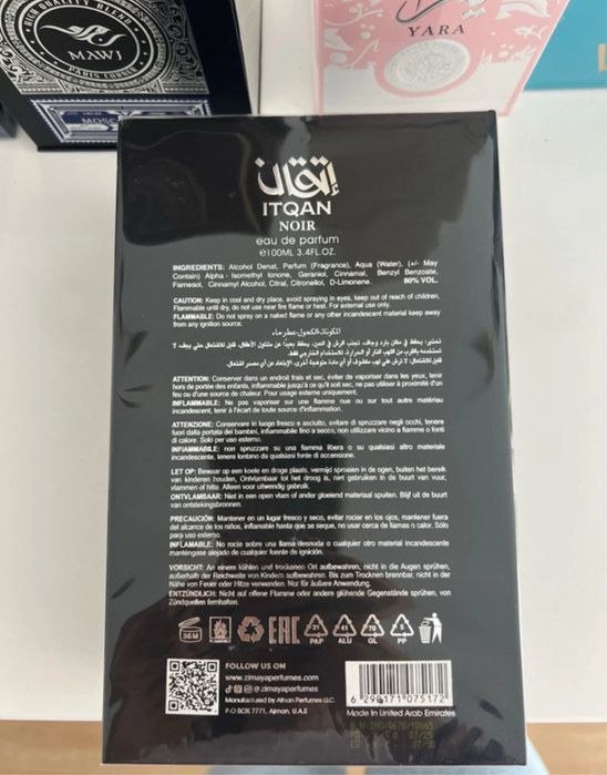 Zimaya Itqan Noir Pour Eau De Parfum 100 ml