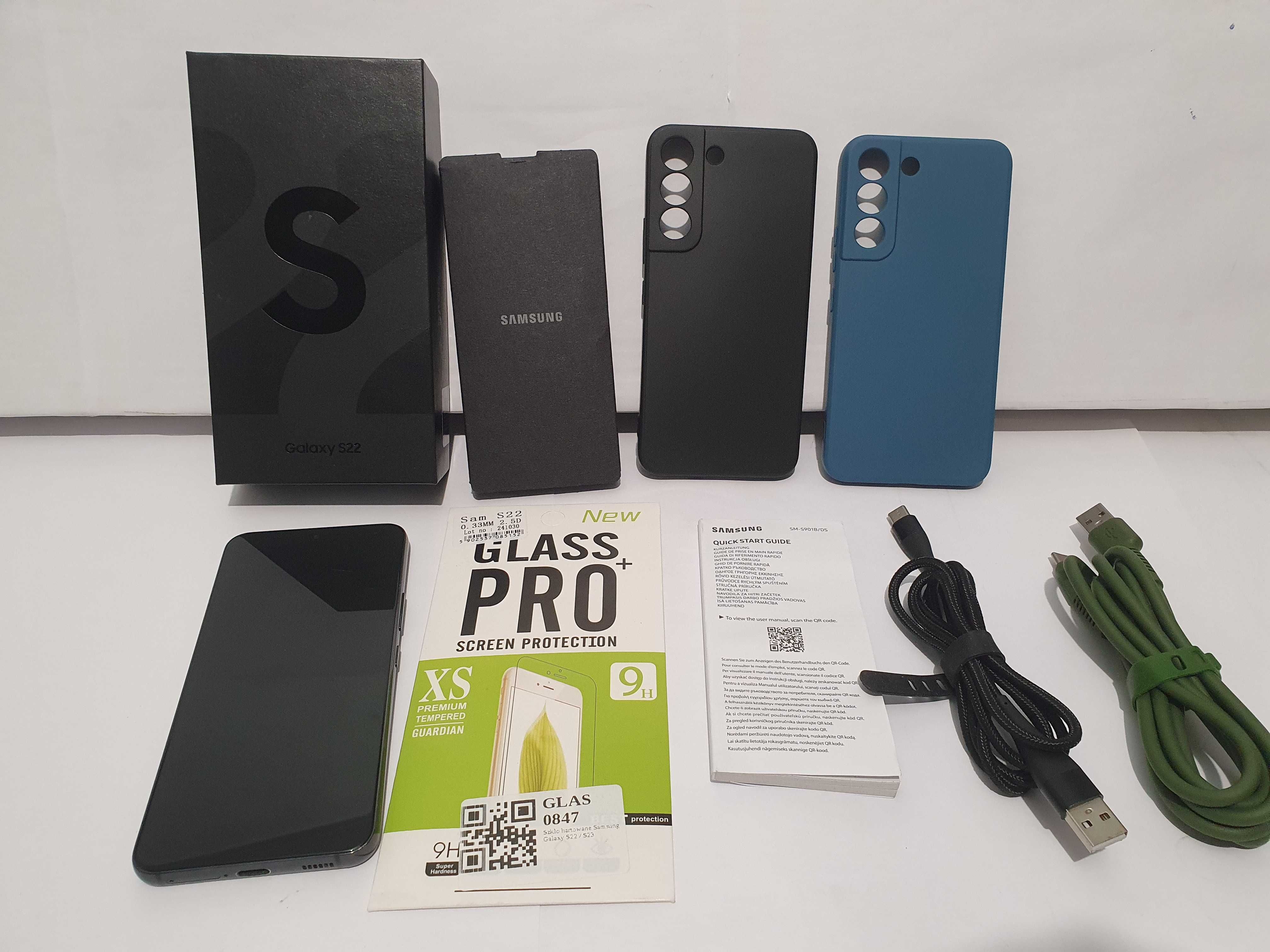 Jak Nowy telefon SAMSUNG S22 dual sim Duos na 2 karty x2 etui+ szkło