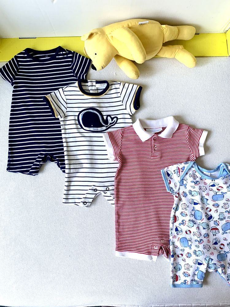 Срочно! Новые ромперы песочники человечки Next Mothercare на 0-3 мес