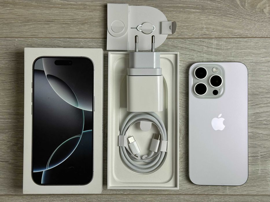 Apple iPhone 16 Pro - 128GB White Titanium Neverlock ІДЕАЛ Фізична Сім