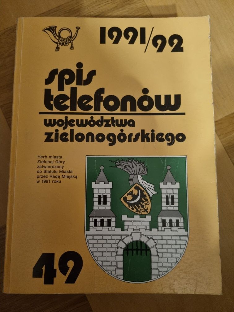 Książka telefoniczna woj zielonogórskie 1991/92