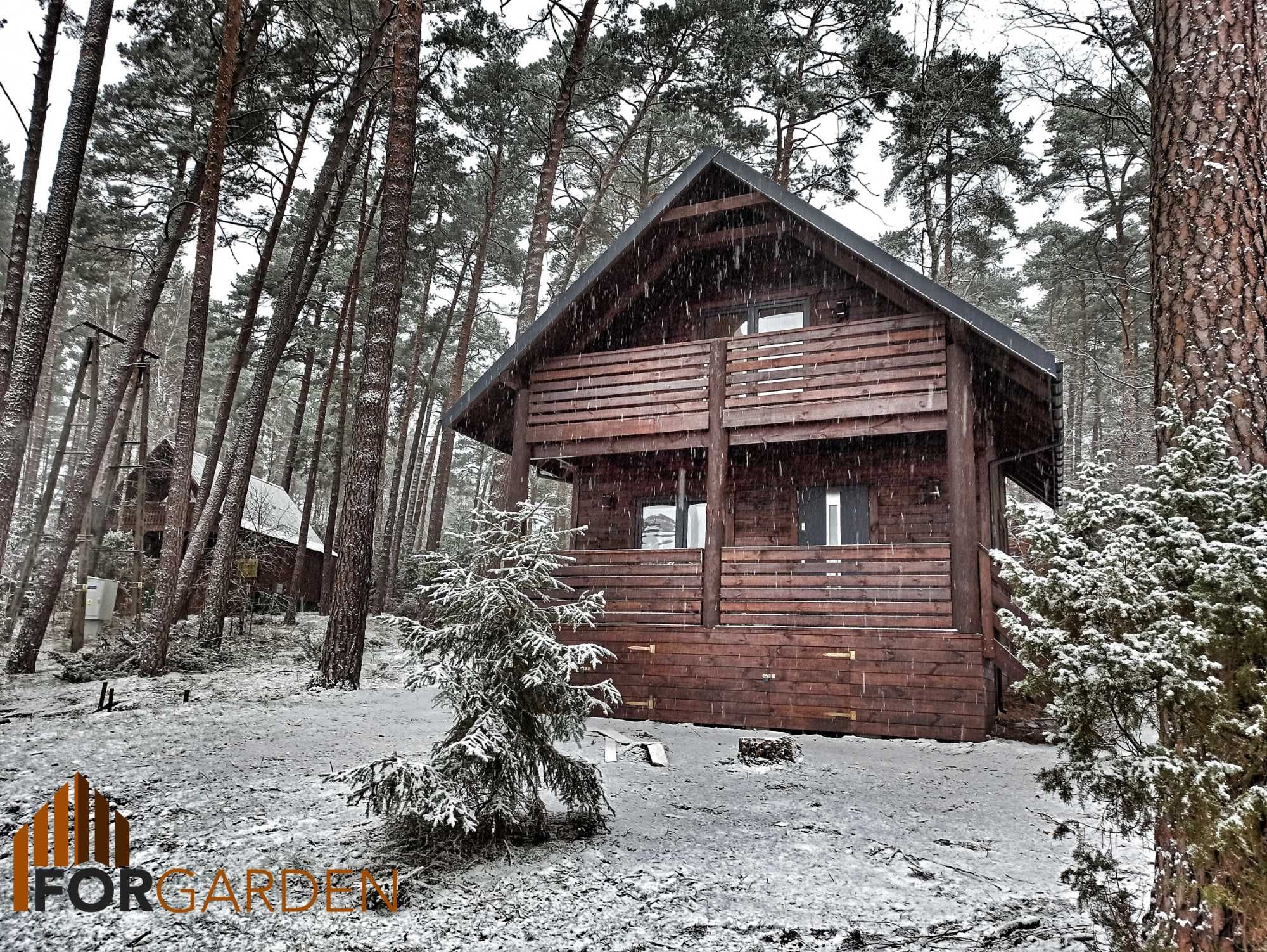 domek drewniany całoroczny, letniskowy