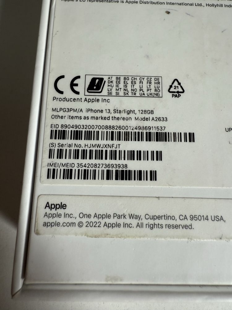iPhone 13 128gb Starlight Idealny Oryginalna Bateria 95%