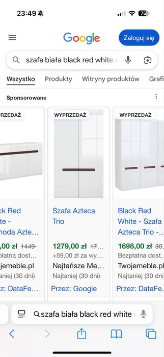 Biała Szafa BRW model Azteca