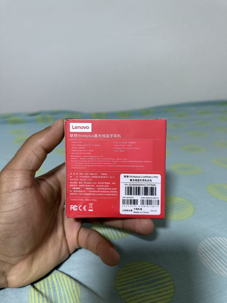 Fones de ouvido Lenovo Lp40