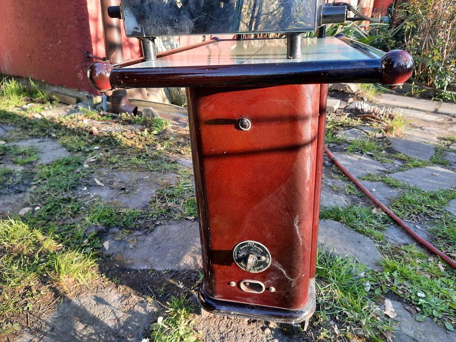 Severin retro piecyk grzejnik elektryczny kółka blat stolik płytki