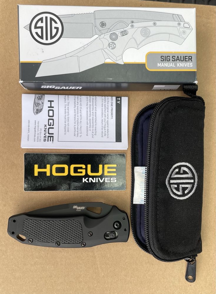 нож HOGUE Sig Sauer K320 AXG Pro, 3.5" Drop Point, CPM-S30V, # 36374
