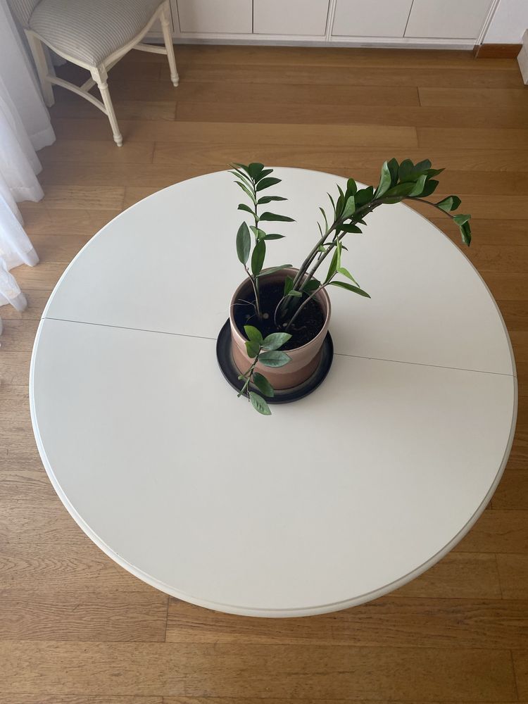 Mesa de sala de jantar branca/creme