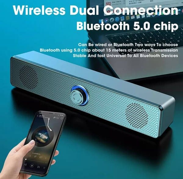 Саундбар 4D с объемным звуком, Bluetooth стерео колонка с сабвуфером