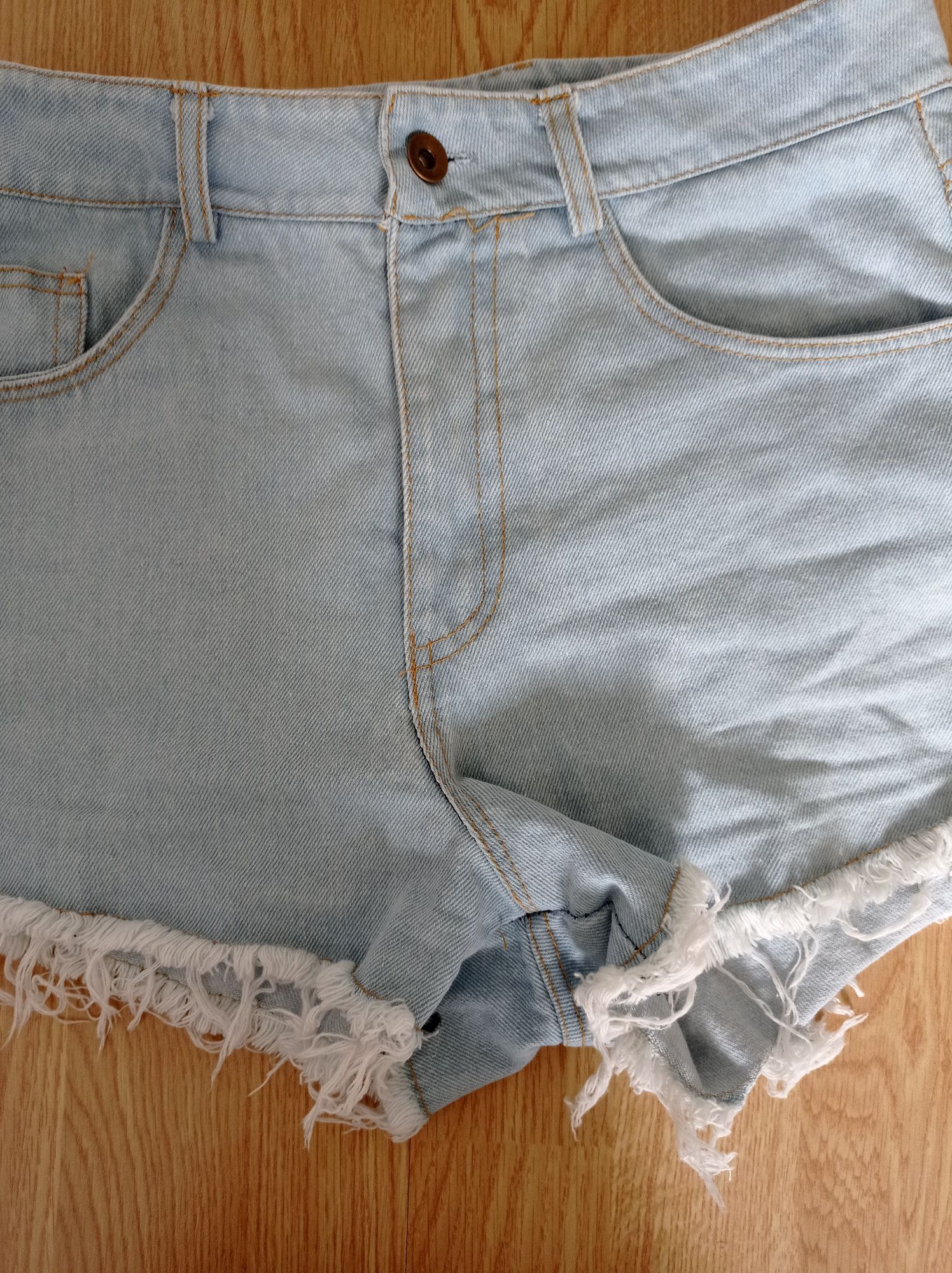 Szorty jeansowe spodnie 36 S jasnoniebieskie