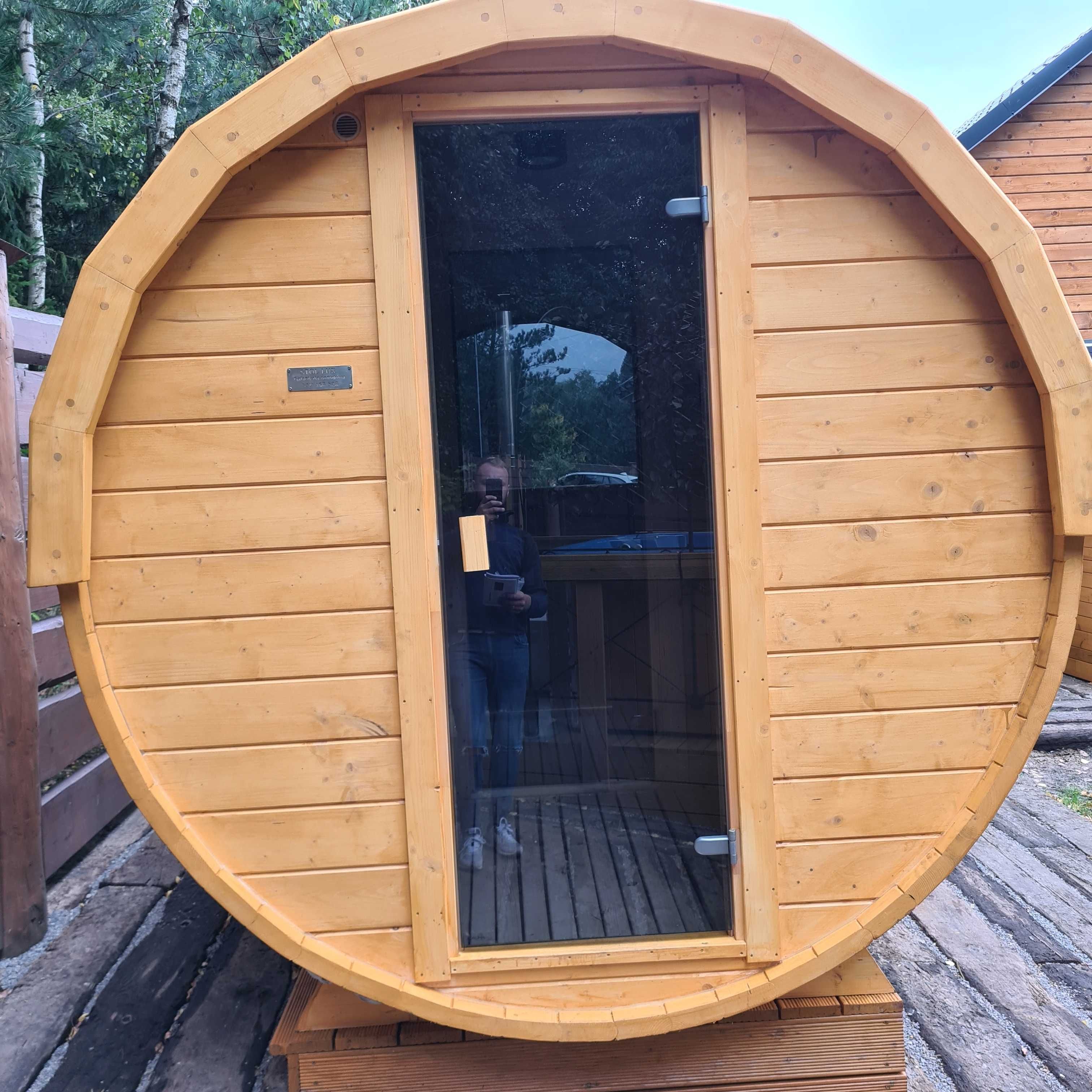 Sauna ogrodowa beczka 2,5m