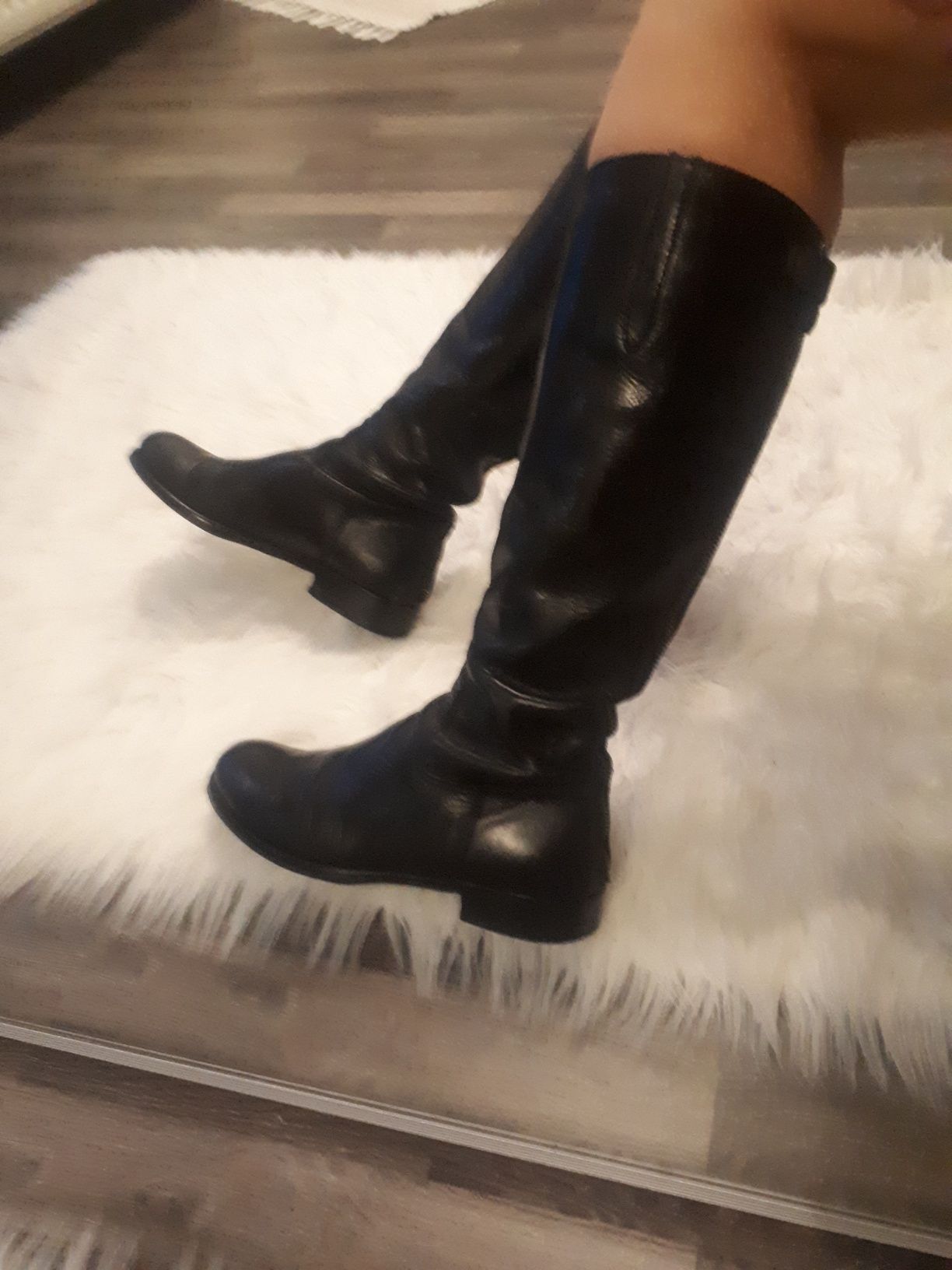 Czarne buty wysokie OBJECTS MIRROR rozmiar 37