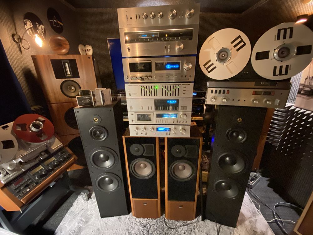 Wieża stereo z najlepszych, parowanych ze sobą brzmieniowo segmentów