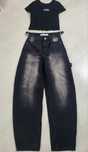Jeansy balloon fit carpenter, regulowane Bershka ,rozm.34
