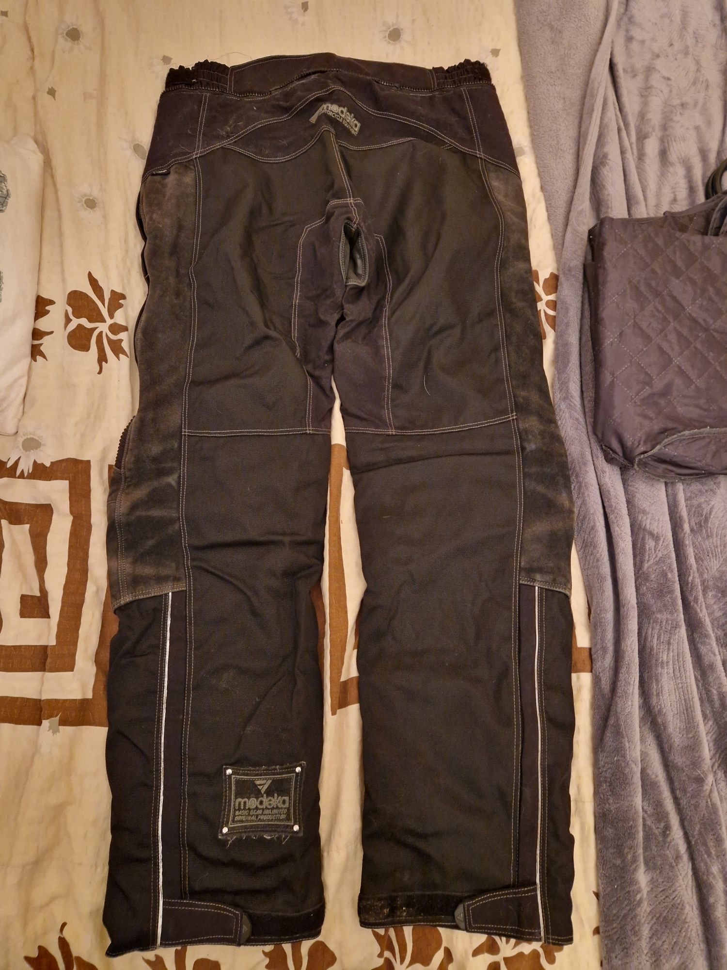 Modeka WULF tekstylne spodnie motocyklowe 3xl oraz skórzane r38