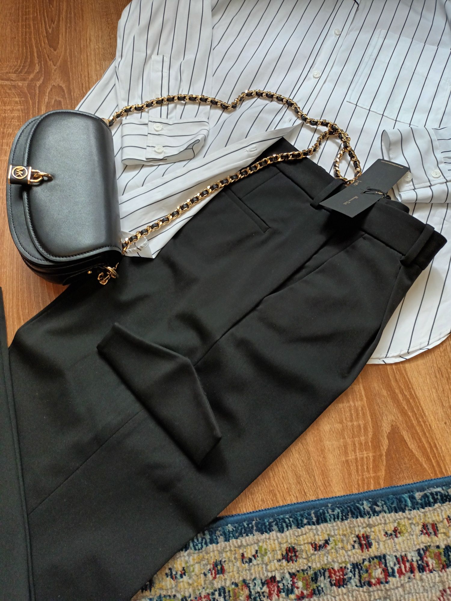 Spodnie cargo straight Massimo Dutti