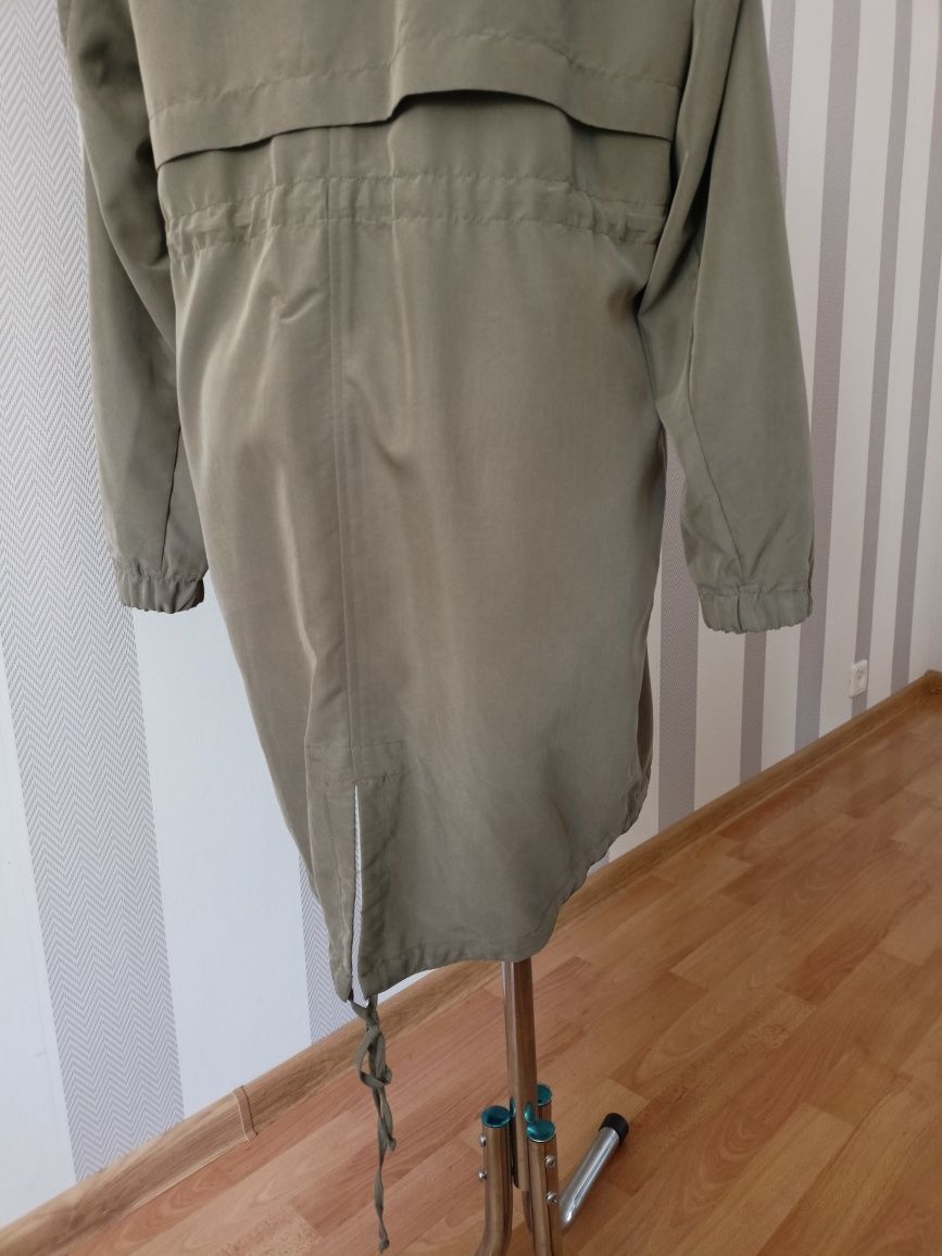 Parka kurtka M damska H&M lekka bez podszewki khaki