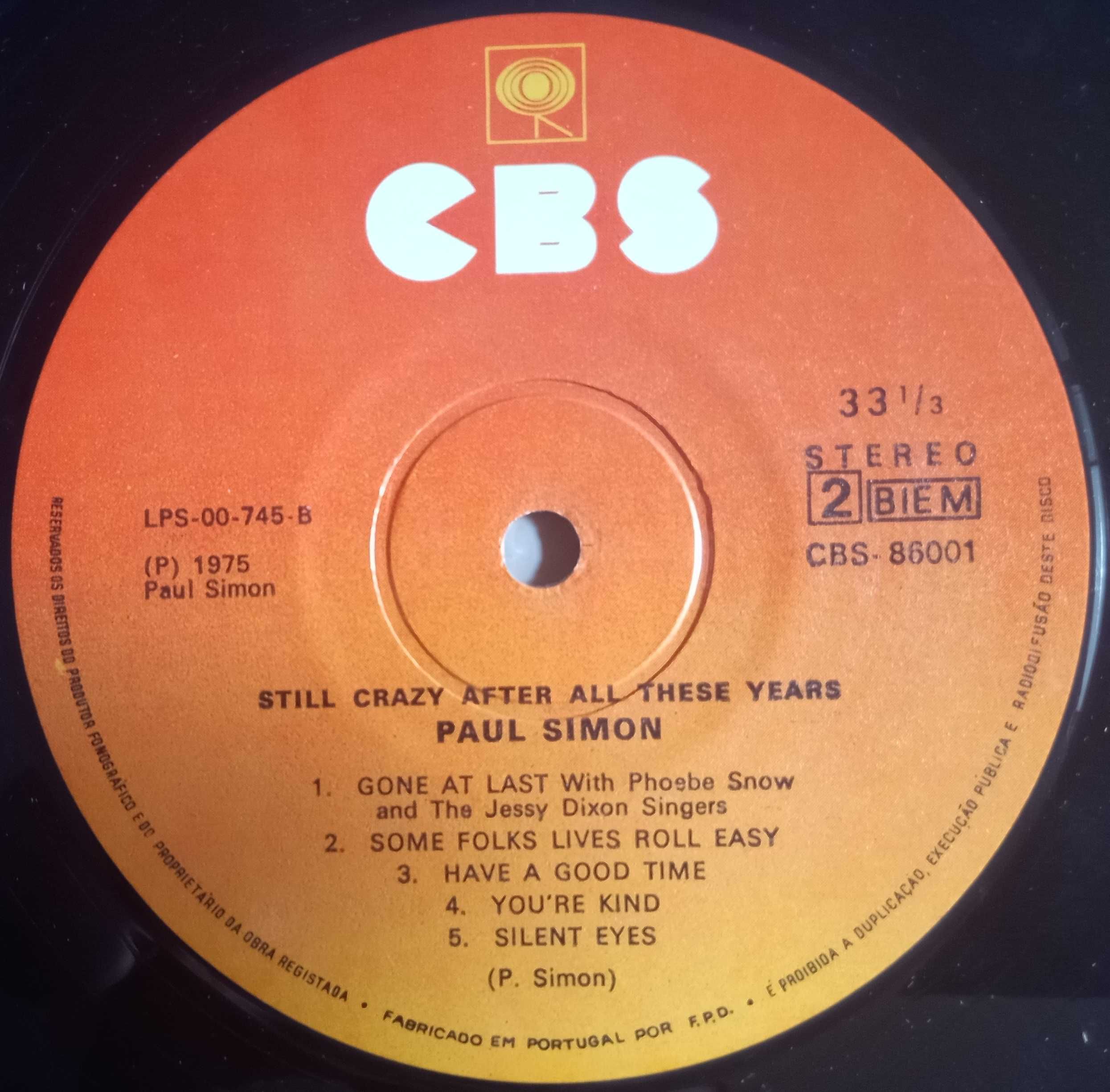 Paul Simon - - - - - Still Crazy After All These Years - - - - - LP
