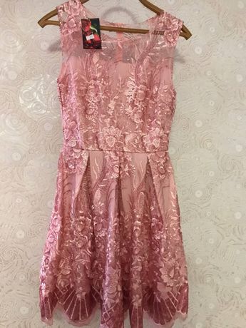 Новое женское платье розового цвета, размер S