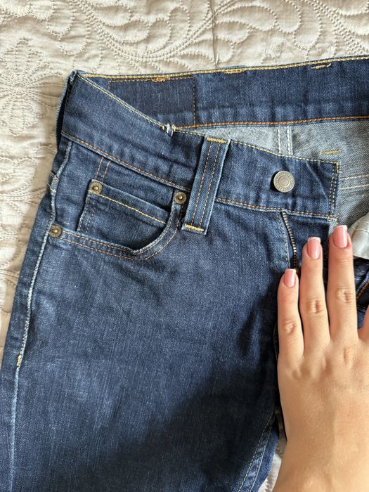 Levis damskie spodnie jeansowe wysoki stan rurki