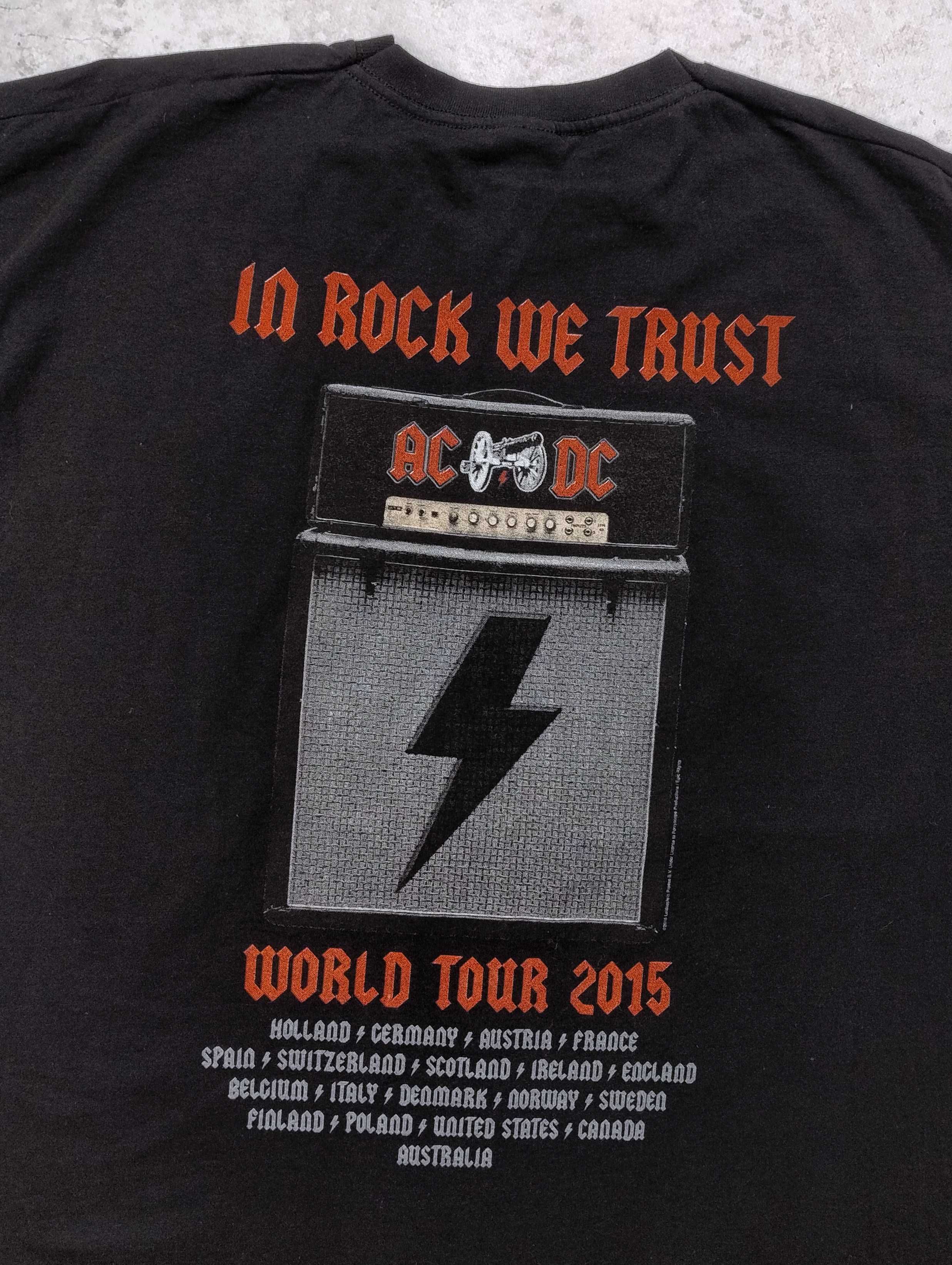 Koszulka AC/DC World Tour 2015 band tee rock metal streetwear XL