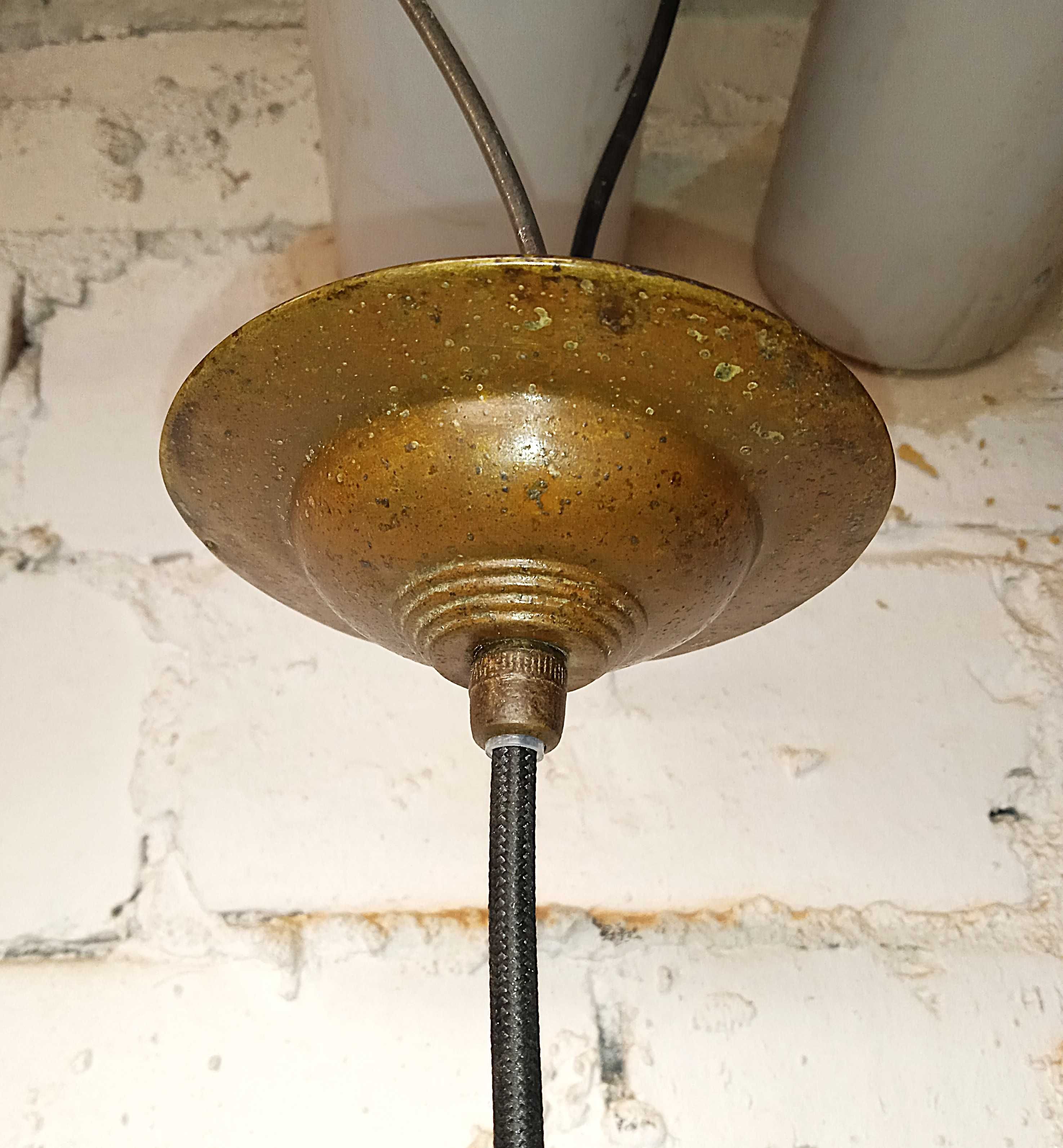 stary LAMPA przedwojenna? z kloszem szkło dwuwarstwowe