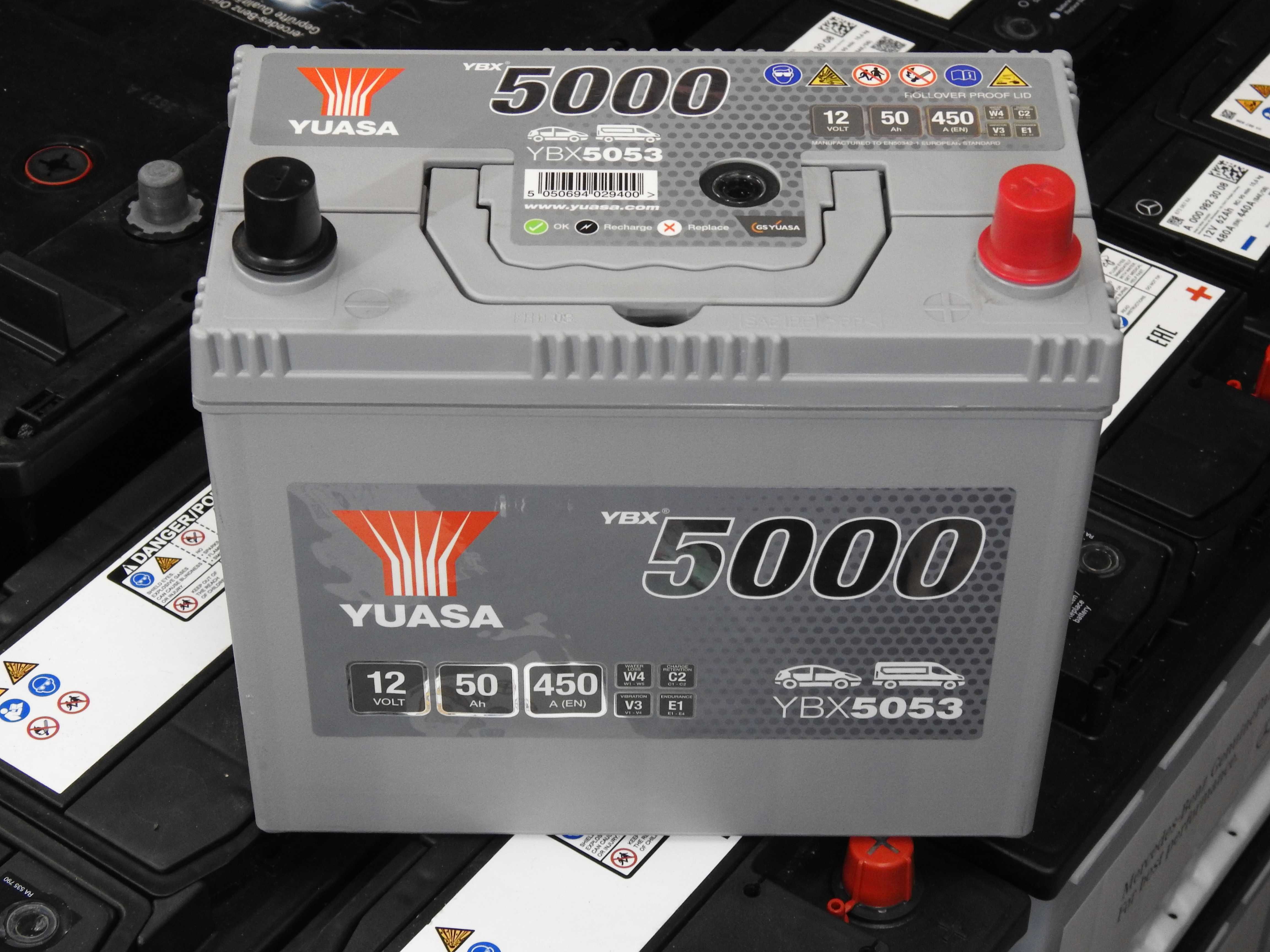 Akumulator Yuasa YBX5053 12V 50AH 450A nowy auta japońskie