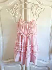Zara M sukienka różowa tiulowa