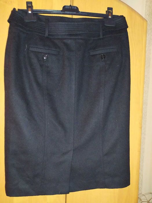 Спідниця Burberry Лондон. Чорна тонка вовна міні офісна люкс якість