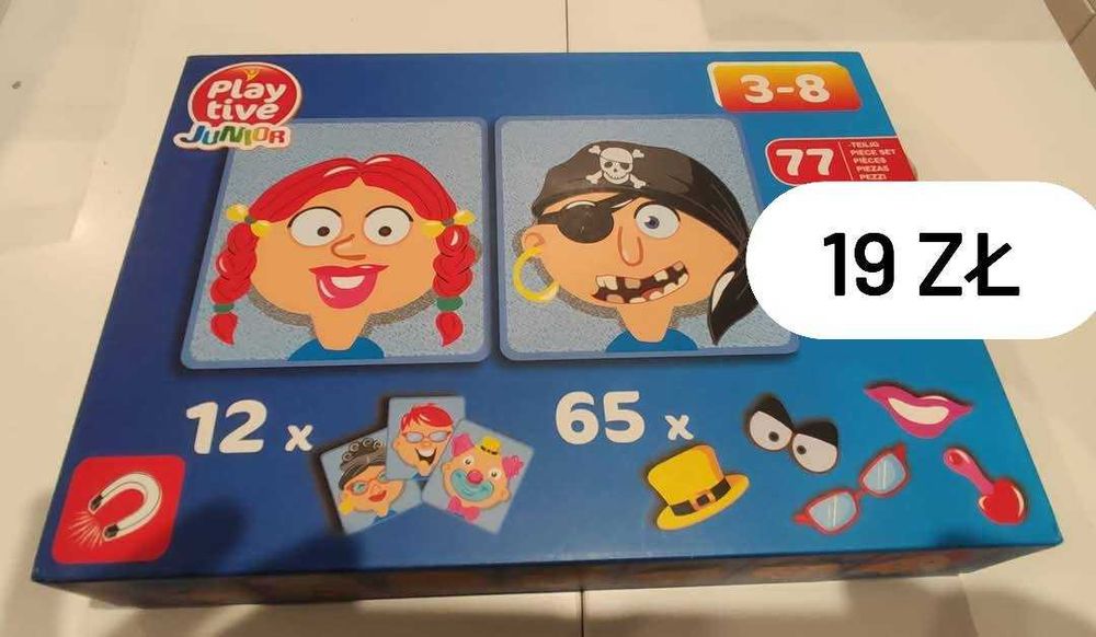 Playtive Magnetyczne Puzzle W Pudełku Twarzy 63Szt.