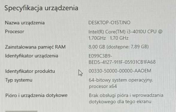 Intel NUC mini komputer Core I3, 8GB RAM, 120GB SSD, jak nowy