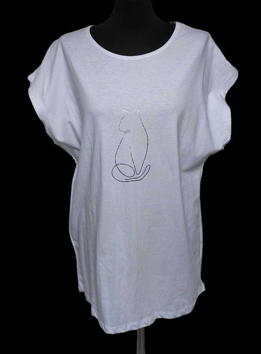 Bawełniana bluzka z kotem, R. 3XL