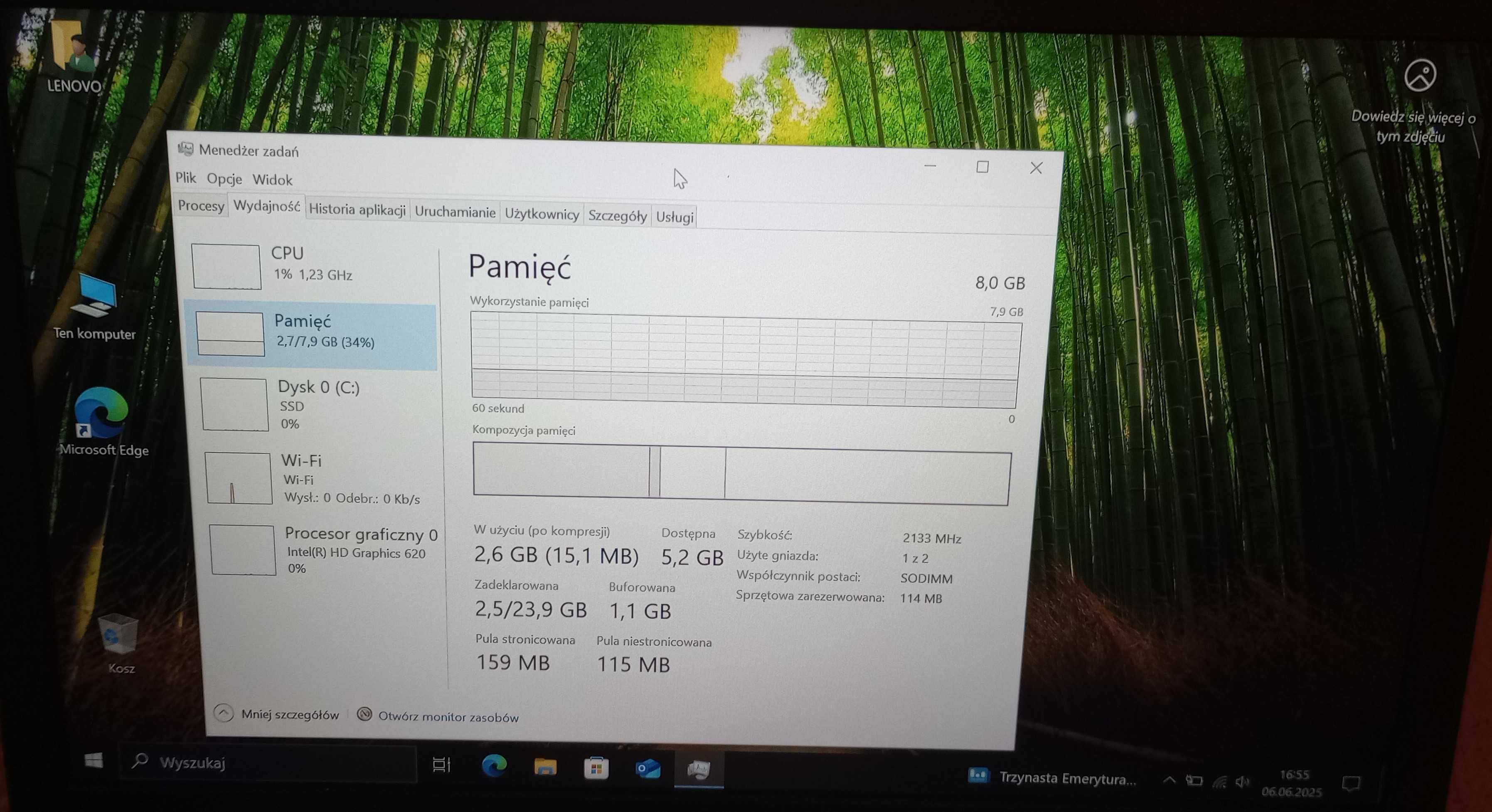 Laptop LENOVO ThinkPad Intel Core i3 4x2,4GHz 8GB RAM DDR4 256GB SSD