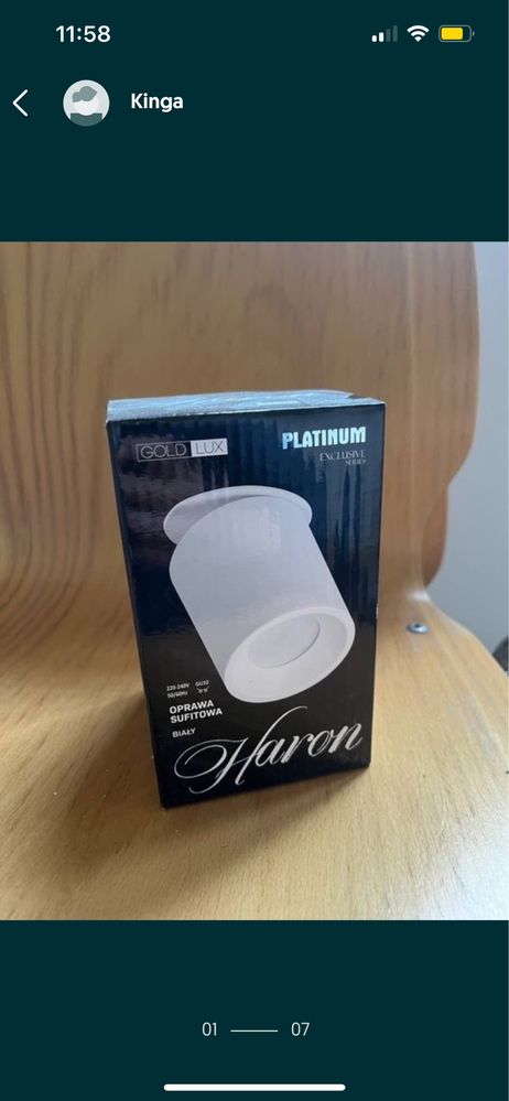 Oprawa sufitowa 3 szt oczko led lampa podtynkowa biala Haron GoldLux