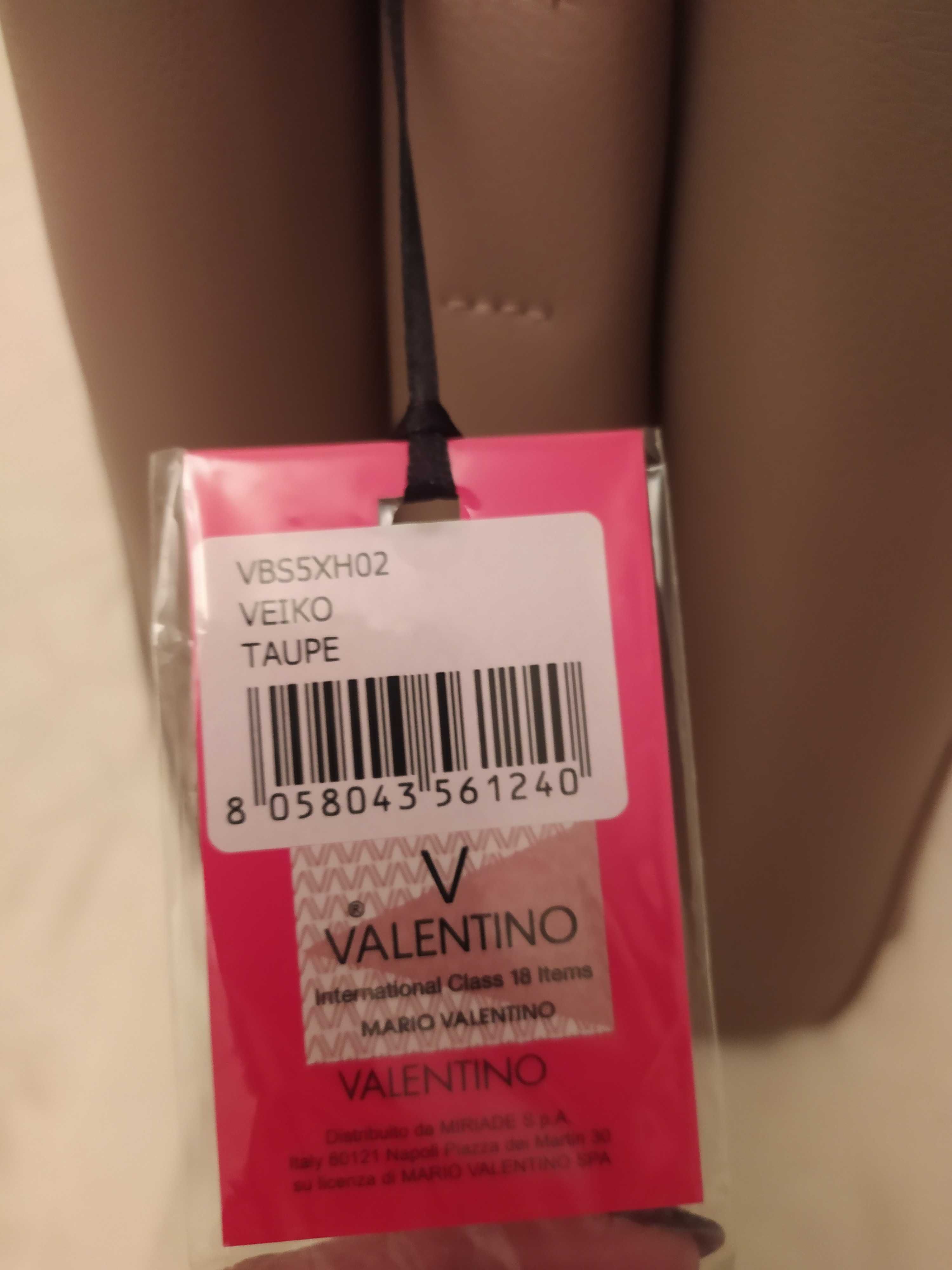 Beżowa Nowa torebka Valentino vbs5xh02 Veiko taupe kremowa torebka