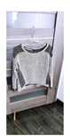Sweter damski biały, czarny NA SYLWESTRA, ZIMA #y2k #00s #oversize