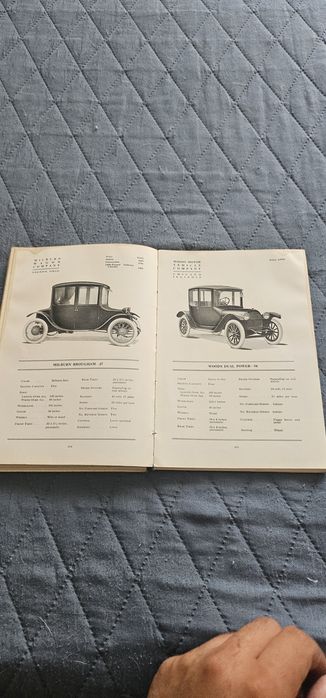 Guia de especificações automóvel de 1918