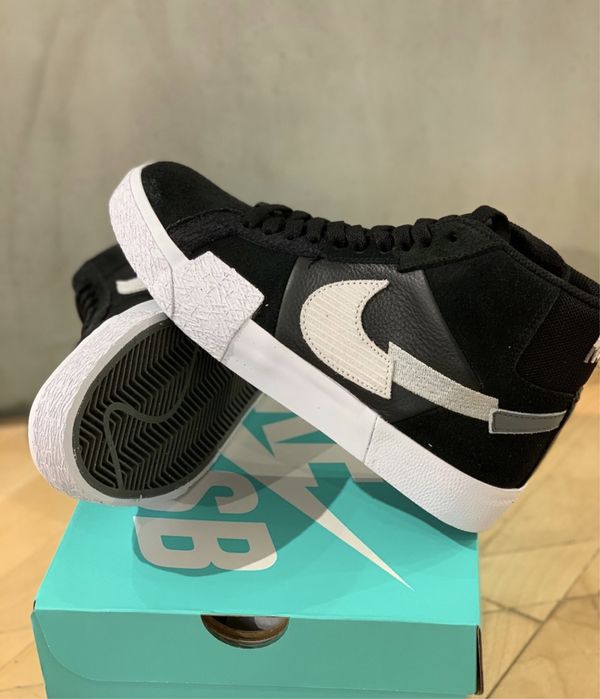 Кросівки кеди Nike Sb Zoom Blazer Mid Premium Black Найк блейзер чорні