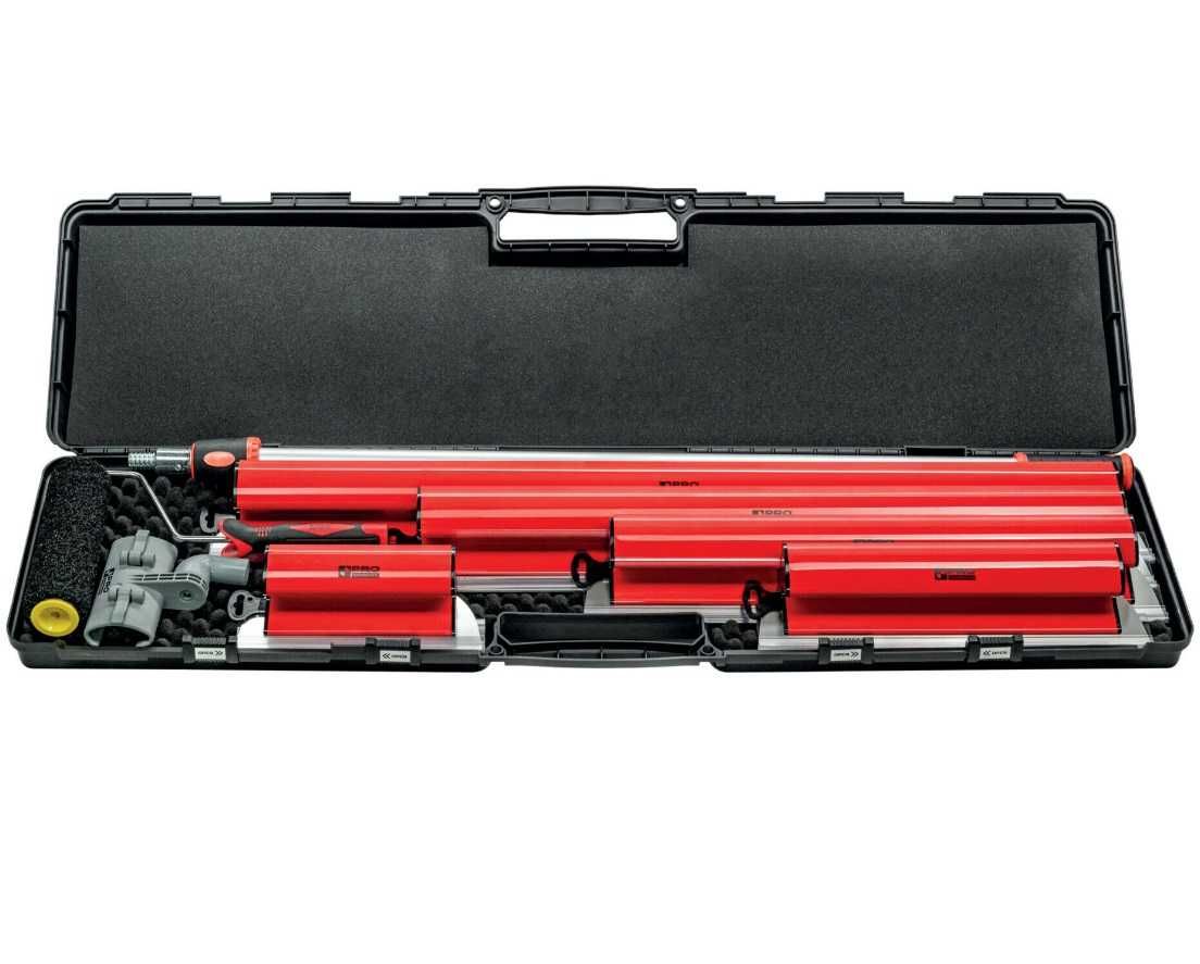 PRO Zestaw Szpachli do Gładzi 9el Walizka Teleskop Wałek Adapter PC422