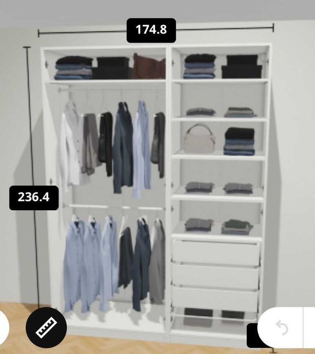 Vendo Roupeiro PAX Como Novo