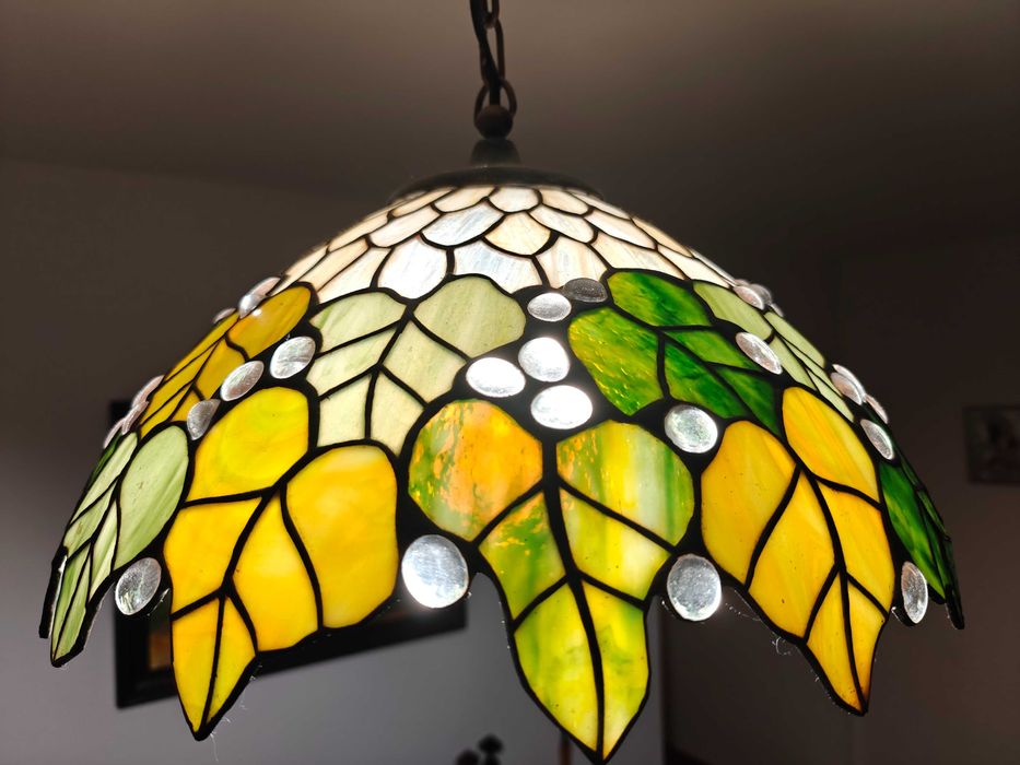 Lampa witrażowa wisząca w stylu Tiffany - Kędzierzyn-Koźle