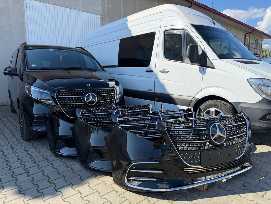 Бампер передній рестайловий 2024-2025р Vito V-class Веклас Metris W447