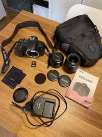 Canon 600D + 18-55 mm + 50mm 1.8 + filtr Hoya Lustrzanka Cyfrowa